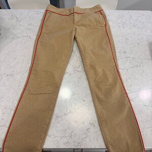 J. Crew Khaki with red piping pants